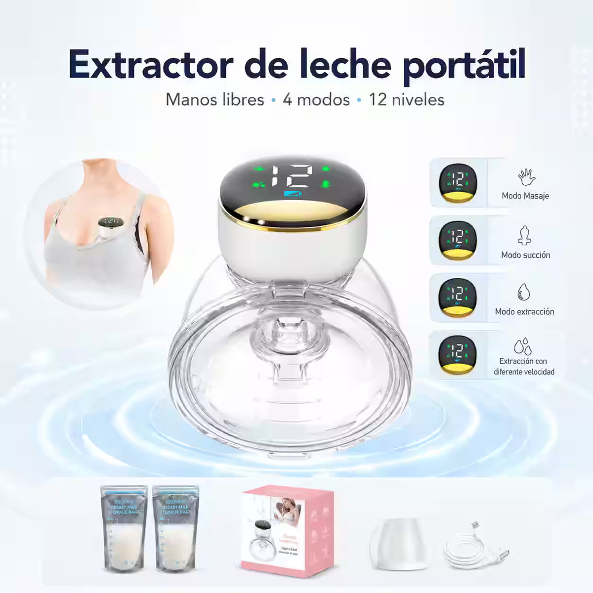 Extractor de Leche Eléctrico Inteligente