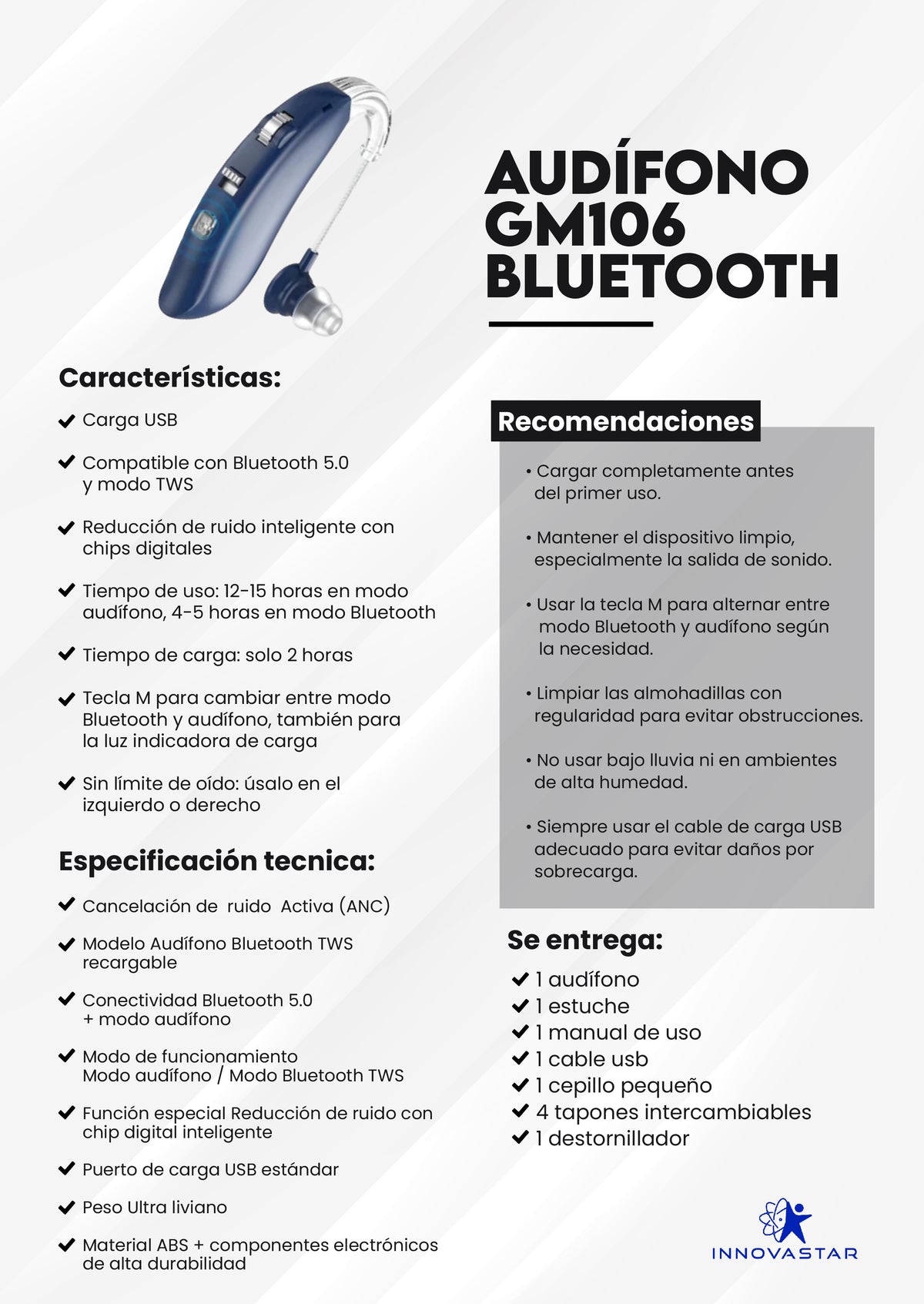 Audífono IN360bluetooth