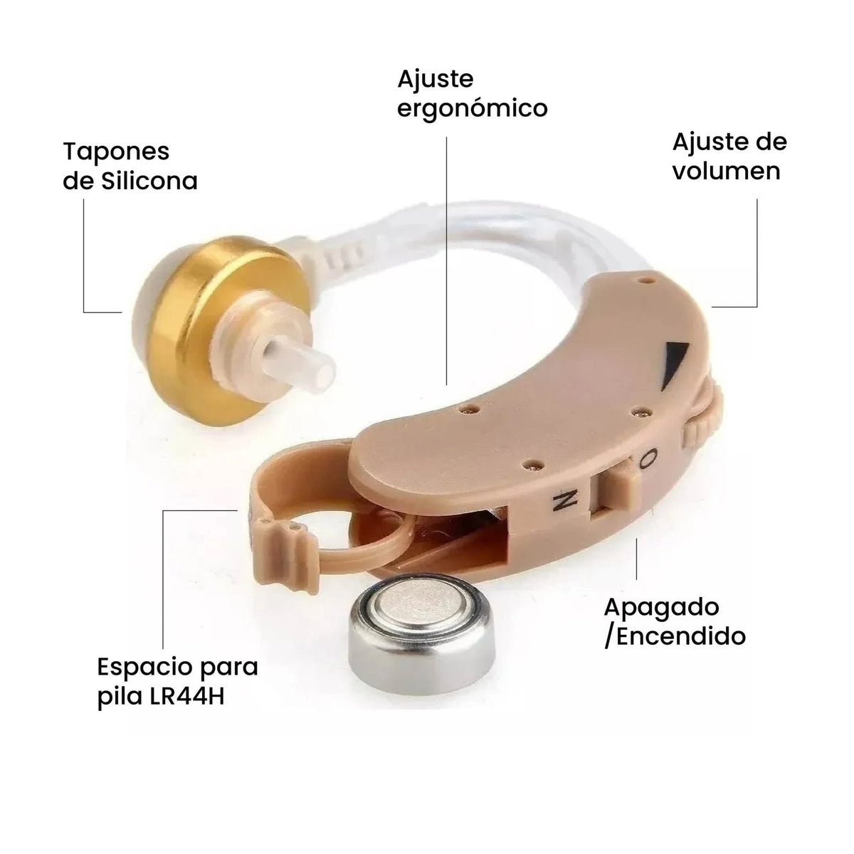 Audífonos discapacidad auditiva de pila