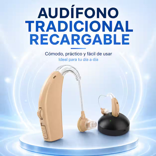Audífono invisible recargable