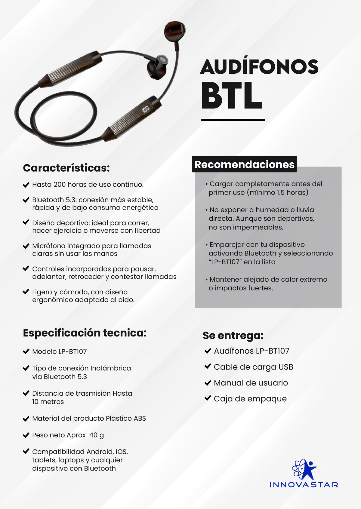 Audífonos BTL