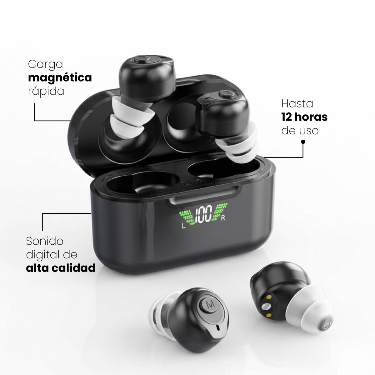 Audífono Invisible Bluetooth Recargable IN903BT